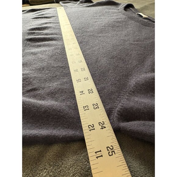 Brunello Cucinelli Women's Cropped 100% Cashmere Sweater M Blue Italy Old Money - Picture 10 of 11